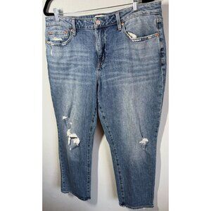 Pistola Womens Straight Leg Ankle Jeans Waist Size 33 High Rise Distressed